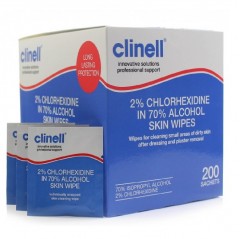 clinell 2% chlorhexidine in 70% alcohol skin wipes